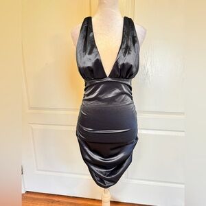 Better Be blue mini ruched dress​​​​​​